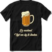 Zo Weekend, Tijd Om Bij Te Tanken T-Shirt | Bier Kleding | Feest | Drank | Grappig Verjaardag Cadeau | - Zwart - S