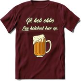 Ik Heb EHBO T-Shirt | Bier Kleding | Feest | Drank | Grappig Verjaardag Cadeau | - Burgundy - XL