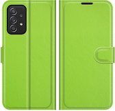 Samsung Galaxy A53 Hoesje - Portemonnee Book Case - TPU Kunstleer - Groen