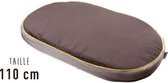 TYROL Rond drievoudig actiekussen - Anti-geur, anti-insecten, anti-mot matras - 110 x 70 x 7 cm - Voor honden