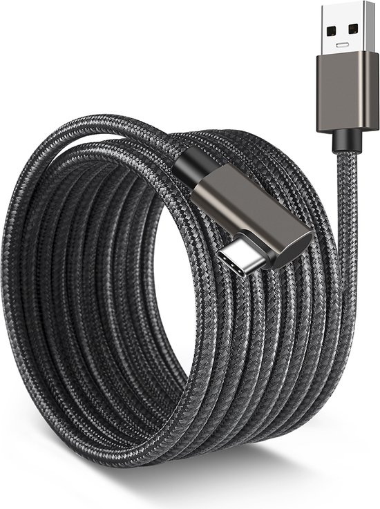 NÖRDIC USBC-VR3M VR Link kabel - USB-C naar USB - USB3.2 Gen1 -Geschikt voor Oculus Quest 2 VR bril - 3m