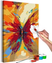 Doe-het-zelf op canvas schilderen - Multicolored Butterfly.