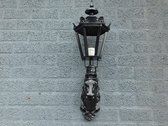 Nostalgische buitenlamp / wandlamp, paardenhoofd, zwart