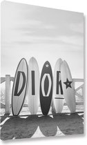 Akoestische panelen - Geluidsisolatie - Akoestische wandpanelen - Akoestisch schilderij AcousticBudget® - paneel met Dior surfboarden - design 229 - 40x60 - Wanddecoratie - woonkamer - geluid