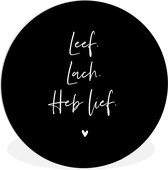 Wall Circle - Indoor Wall Circle - Valentine - Citations - Live - ⌀ 150 cm - Décoration murale - Peintures Ronds