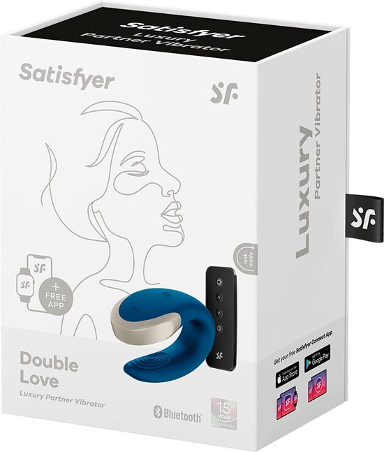 Foto: Satisfyer luxe koppelvibrator met afstandsbediening double love met app en radiografische afstandsbediening medische siliconen 8 6 cm