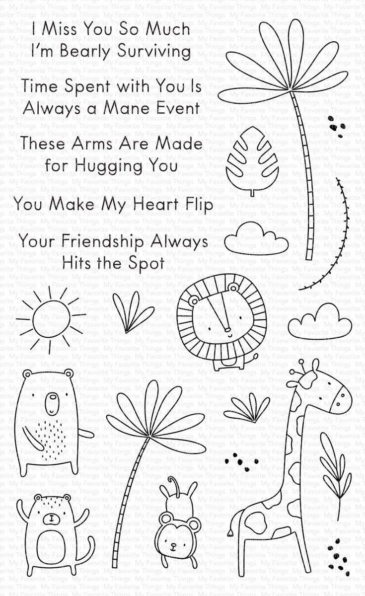 Sweet Safari Clear Stamps (CS-526)