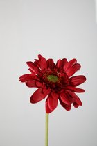 Kunstbloem - Gerbera - topkwaliteit decoratie - 2 stuks - zijden bloem - Rood - 55 cm hoog