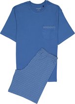 SCHIESSER heren shortama - aqua siesta -  Maat: 3XL