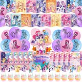 My Little Pony Verjaardagsfeestje Benodigdheden/My Little Pony Pull Vlag-Cake Insert-Uitnodigingskaart-Ballon Set