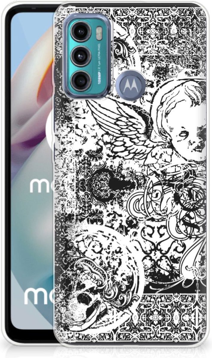 Silicone Back Case Motorola Moto G60 Skulls Angel