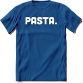 Pasta - Snack T-Shirt | Grappig Verjaardag Kleding Cadeau | Eten En Snoep Shirt | Dames - Heren - Unisex Tshirt | - Donker Blauw - M