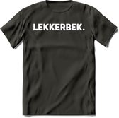 Lekkerbek - Snack T-Shirt | Grappig Verjaardag Kleding Cadeau | Eten En Snoep Shirt | Dames - Heren - Unisex Tshirt | - Donker Grijs - XL