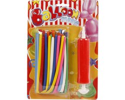 Ballonnen set figuren maken  Junior Latex 21-delig set bestaat uit 20 figuur ballonnen en 1 pomp