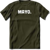 Mayo - Snack T-Shirt | Grappig Verjaardag Kleding Cadeau | Eten En Snoep Shirt | Dames - Heren - Unisex Tshirt | - Leger Groen - XL