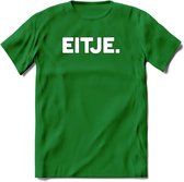 Eitje - Snack T-Shirt | Grappig Verjaardag Kleding Cadeau | Eten En Snoep Shirt | Dames - Heren - Unisex Tshirt | - Donker Groen - L