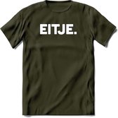 Eitje - Snack T-Shirt | Grappig Verjaardag Kleding Cadeau | Eten En Snoep Shirt | Dames - Heren - Unisex Tshirt | - Leger Groen - XXL