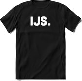 IJs - Snack T-Shirt | Grappig Verjaardag Kleding Cadeau | Eten En Snoep Shirt | Dames - Heren - Unisex Tshirt | - Zwart - S