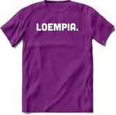 Loempia - Snack T-Shirt | Grappig Verjaardag Kleding Cadeau | Eten En Snoep Shirt | Dames - Heren - Unisex Tshirt | - Paars - L