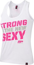 Womens Vest Strong Is The New Sexy White (MPLVST432) L