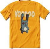 Voodoo pop T-Shirt Grappig | Halloween Kleding Kado Heren / Dames | Animal Skateboard Cadeau shirt - Geel - 3XL