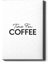 Walljar - Time For Coffee - Muurdecoratie - Canvas schilderij