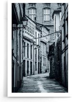 Walljar - Parisian Houses - Zwart wit poster