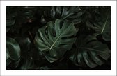 Walljar - Green Monstera - Muurdecoratie - Poster met lijst