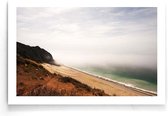 Walljar - Misty Beach - Muurdecoratie - Poster