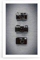 Walljar - Vintage Camera - Zwart wit poster