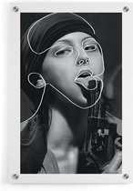 Walljar - Bold Girl - Muurdecoratie - Plexiglas schilderij