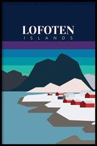 Walljar - Lofoten Norway Dusk II - Muurdecoratie - Canvas schilderij