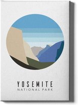 Walljar - Yosemite Valley United States III - Muurdecoratie - Canvas schilderij