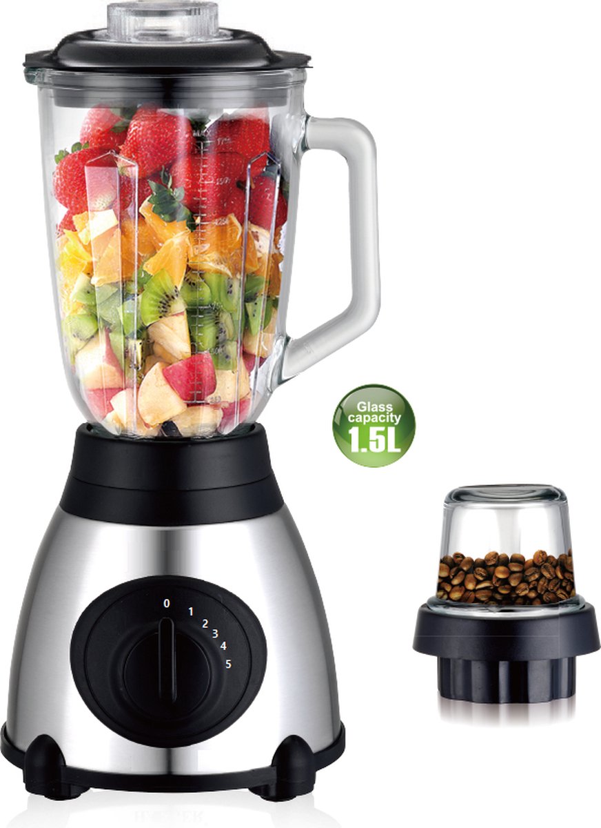 Cheffinger CF-GIB1.5: 2 in 1 Stainless Steel Blender and Chopper