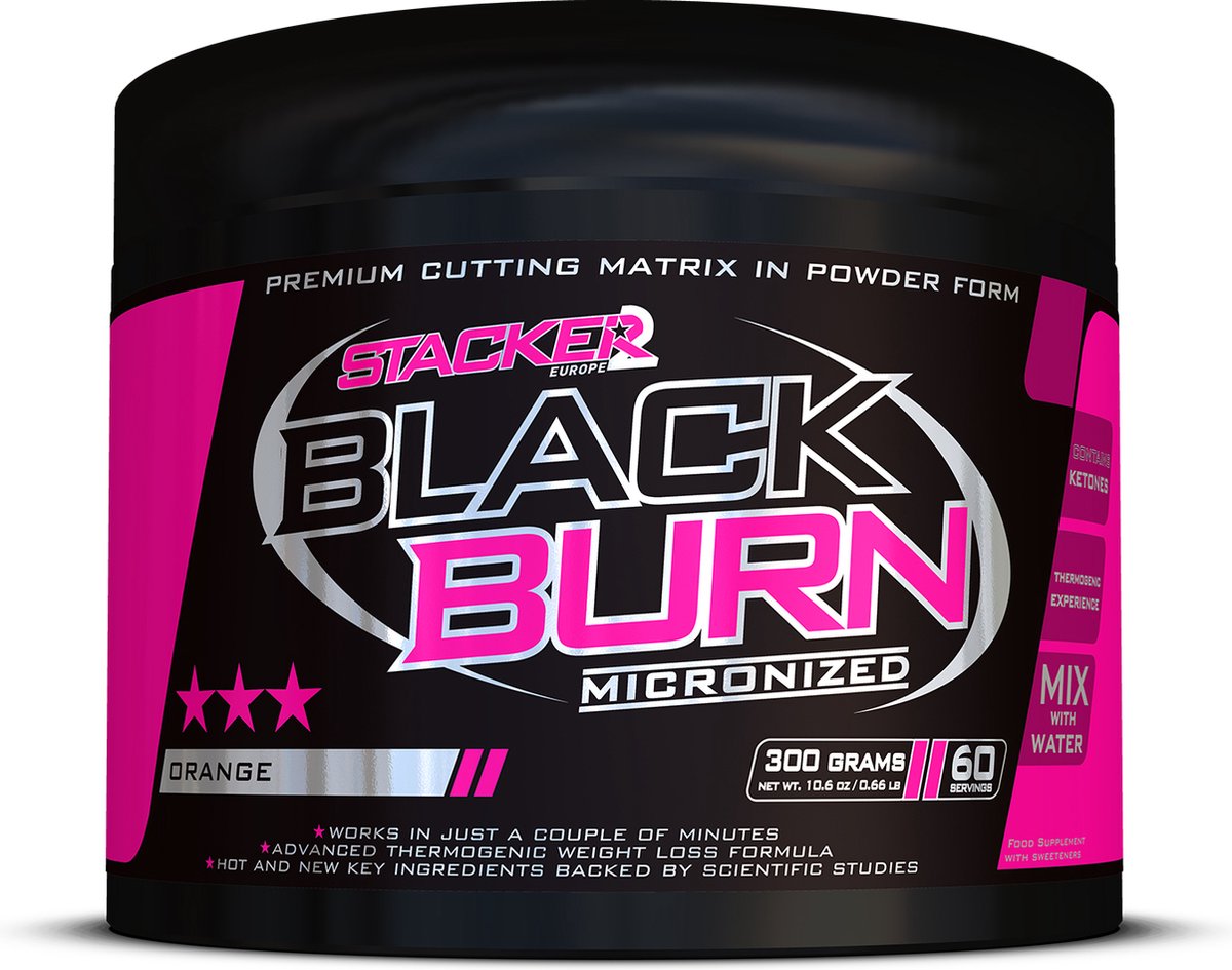 Goedkoopste Stacker 2 Black Burn Micronized 300gr (60 servings