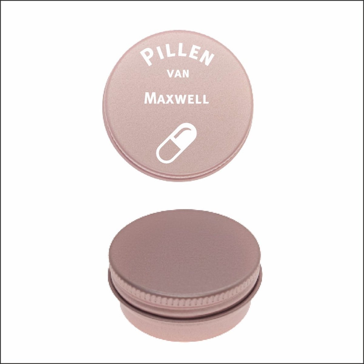 Goedkoopste Pillen Blikje Met Naam Gravering - Maxwell