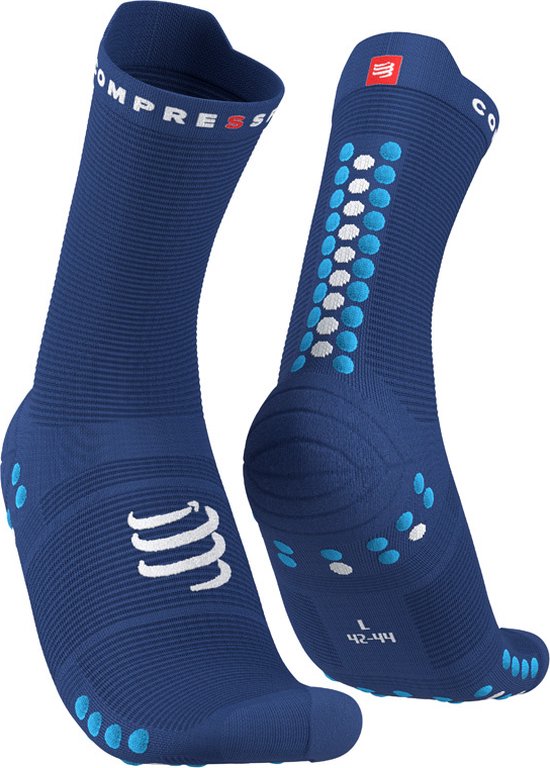 Pro Racing Socks v4.0 Run High - Sodalite/Fluo Blue