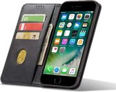 Smartphonica iPhone 6/6s Plus leren hoesje met magnetische sluiting - Zwart / Kunstleer / Book Case