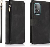 Book Case Samsung Galaxy A52 | Hoogwaardig PU Leren Telefoonhoesje | Pasjeshouder | Zwart
