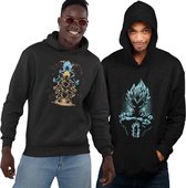 FanFix - 2 Hoodies - Dragon Ball - Anime - Vegeta - Saiyam Evolution - Dragon Ball Trui - Anime Merchandise - 2 Stuks