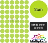 Ronde stickers etiketten ● LICHTGROEN ● Multiplaza ● 20mm -10 x 54 etiketten (540) ● labels ● archiveren ● opvallen ● universeel ● markeren ● organiseren