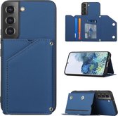 Fonu Samsung Galaxy S22 Hoesje Blauw - Backcover Wallet