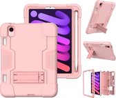 Geschikt Voor iPad Mini 6 Hoes - Fonu Mini 6 Cover - Mini 6 Case - Hoesje Mini 6 - 8.3 Inch - 2021 - Shockproof Case Cover - Met Standaard - Schokbestendig - Roze