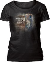 Ladies T-shirt Protect Rhino Black M
