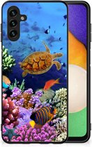 Telefoon Hoesje Geschikt voor Samsung Galaxy A13 5G | Geschikt voor Samsung Galaxy A04s Foto hoesje met Zwarte rand Vissen