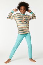 Woody pyjama jongens/heren - multicolor gestreept - mandrill app - 221-1-PLC-S/929 - maat 164