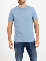 Purewhite -  Heren Regular Fit  Essential T-shirt  - Blauw - Maat XXL