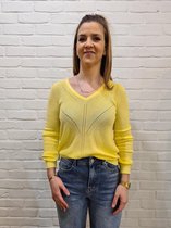 Vero Moda VMNEWLEXSUN LS V-NECK BLOUSE - Lemon Mer Yellow