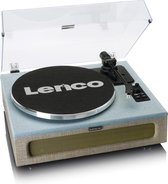 Lenco LS-440BUBG - Platenspeler met Bluetooth - 4 ingebouwde Speakers - Stof - Audio Technica Naald - Blauw/Grijs