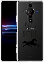 Sony Xperia Pro-I Hoesje Life is Better with Horses Designed by Cazy
